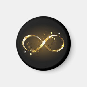 Aimant Symbole d'infini doré