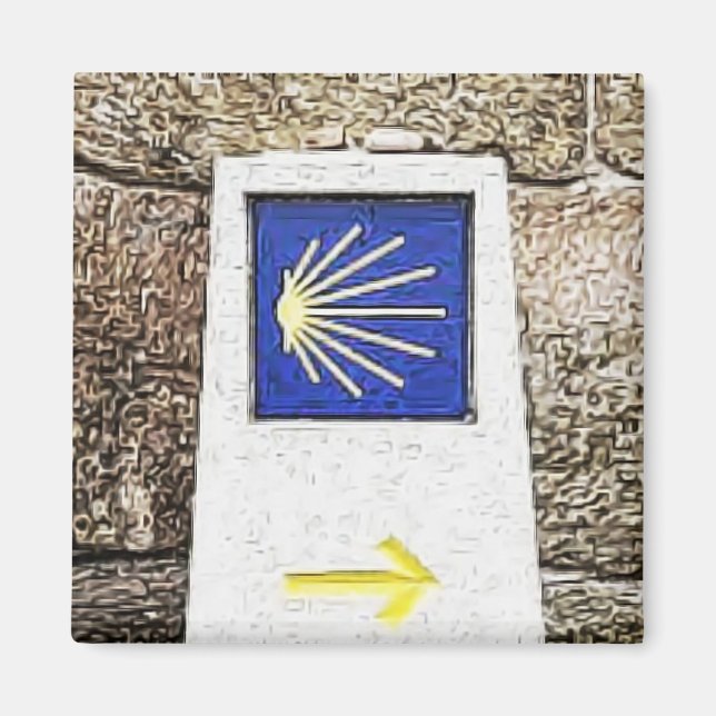 Aimant Symbole directionnel Camino de santiago (Devant)