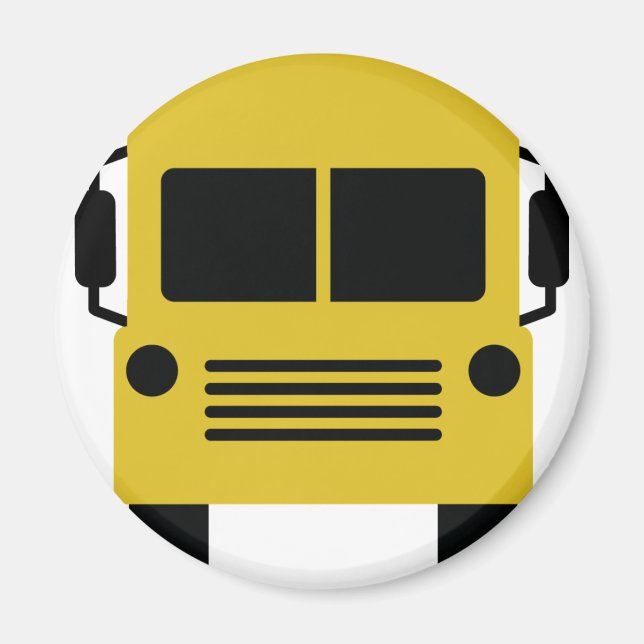 Aimant symbole du bus scolaire jaune (Devant)