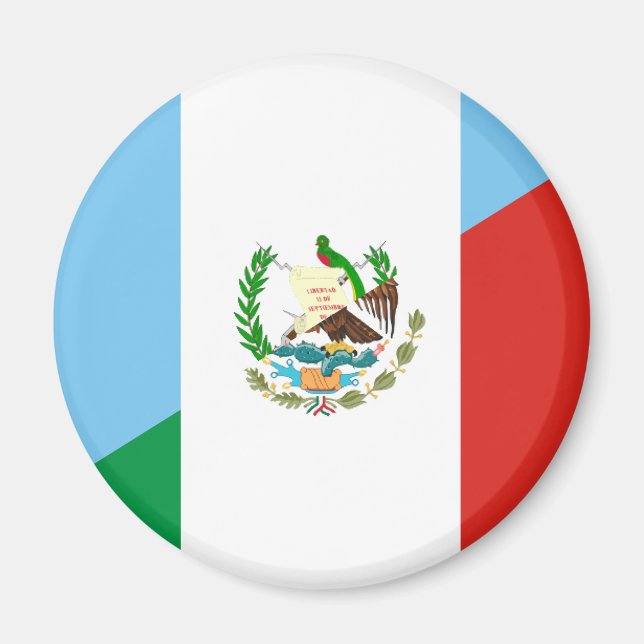 Aimant symbole du demi-drapeau guatemala mexique (Devant)