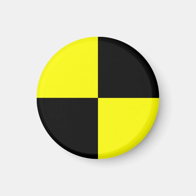 Aimant symbole du symbole de l'essai de collision acciden (Devant)