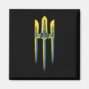 Aimant Symbole du trident Tryzub de l'Ukraine Crête Logo 