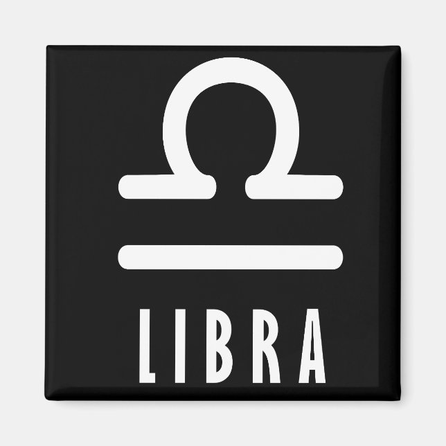 Aimant Symbole du zodiaque Libra (Devant)