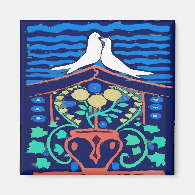 Aimant SYMBOLE Hex Inséparable Pennsylvania Dutch (Devant)