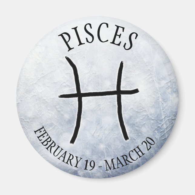 Aimant SYMBOLE Horoscope Zodiaque Astrologie Poissons (Devant)