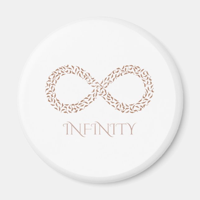 Aimant Symbole infini de feuille botanique moderne Nature (Devant)
