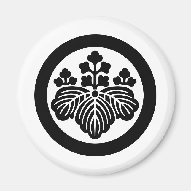 Aimant SYMBOLE KAMON Crest de la famille japonaise (Devant)