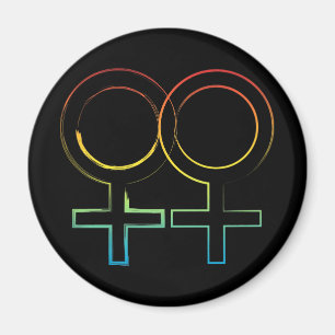 Aimant symbole lesbien
