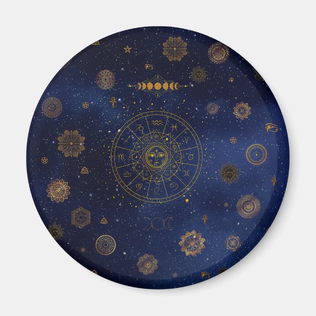 Aimant Symbole magique de Protection Mandala Pagan Witch (Devant)