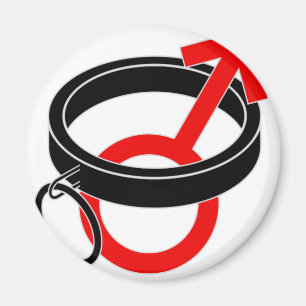 Aimant Symbole mâle écaillé.