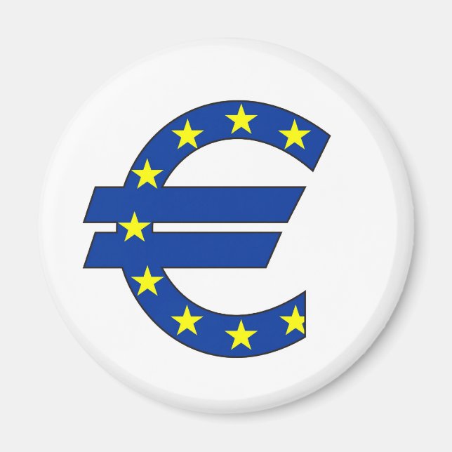 Aimant symbole monétaire euro signe monétaire (Devant)