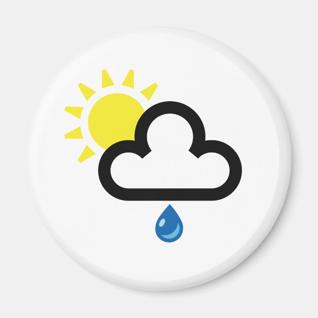 Aimant Symbole nuage Sun Rain (Devant)