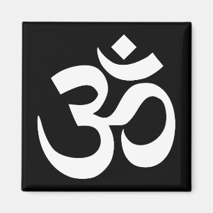 Aimant Symbole Om noir et blanc