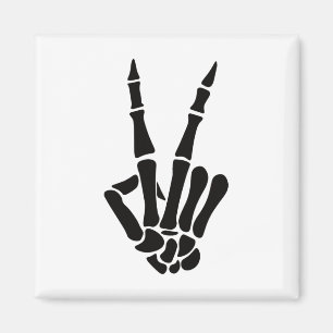 Aimant SYMBOLE PAIX Squelette Halloween Squelette