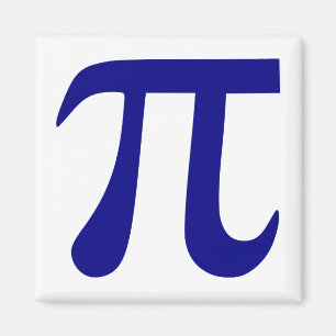 Aimant Symbole Pi Bleu Marine
