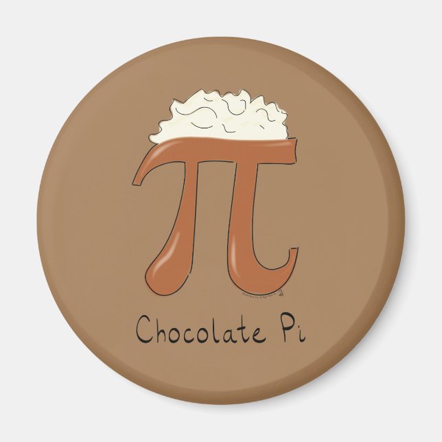 Aimant Symbole Pi Chocolat Math drôle (Devant)