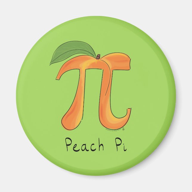 Aimant Symbole Pi Peach Math Funny (Devant)