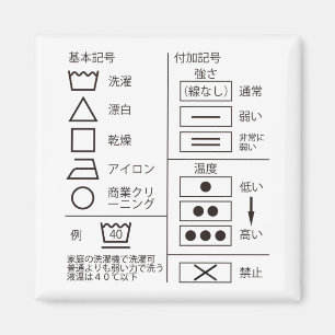 Aimant Symbole pour l'aimant d'indication de lavage