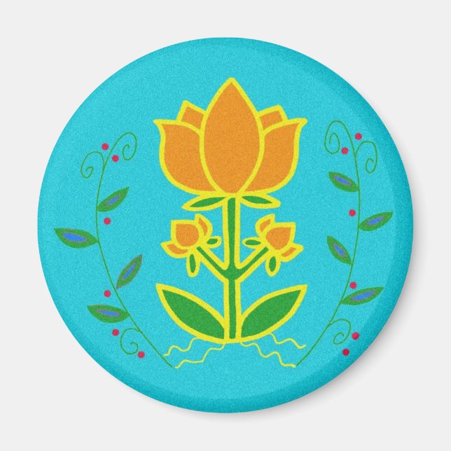 Aimant Symbole Pysanka : Arbre de vie (Devant)