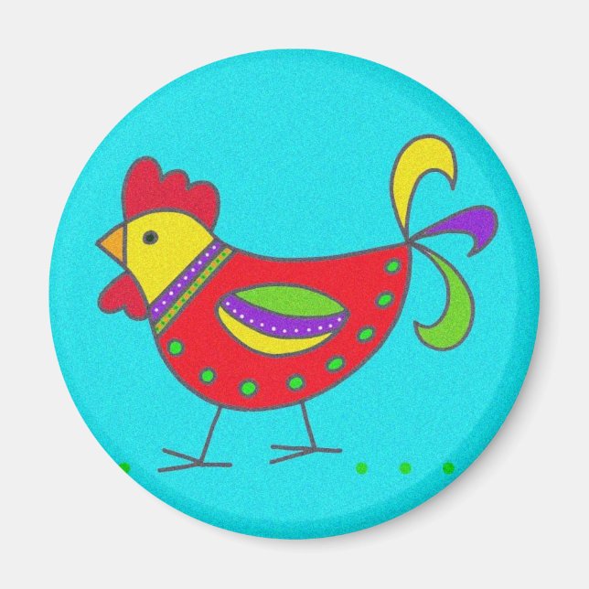 Aimant Symbole Pysanka : Hen (Devant)