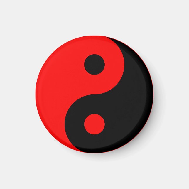 Aimant SYMBOLE ROUGE YIN Yang (Devant)