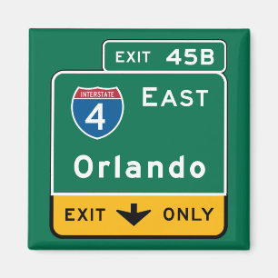 Aimant SYMBOLE ROUTIER D'Orlando, FL