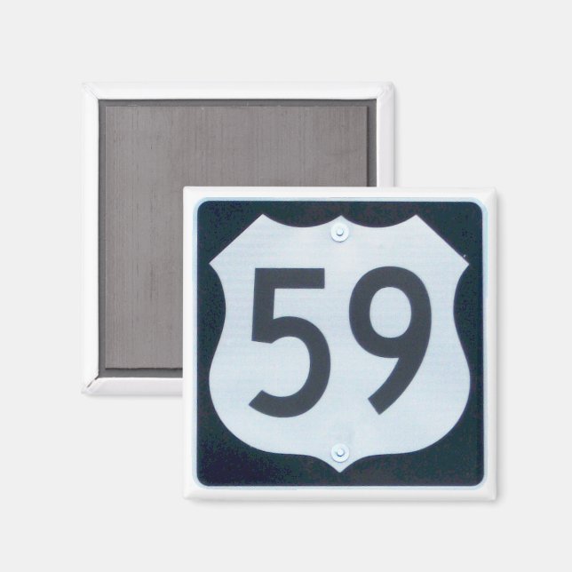 Aimant SYMBOLE ROUTIER US Route 59 (Recto/Verso)