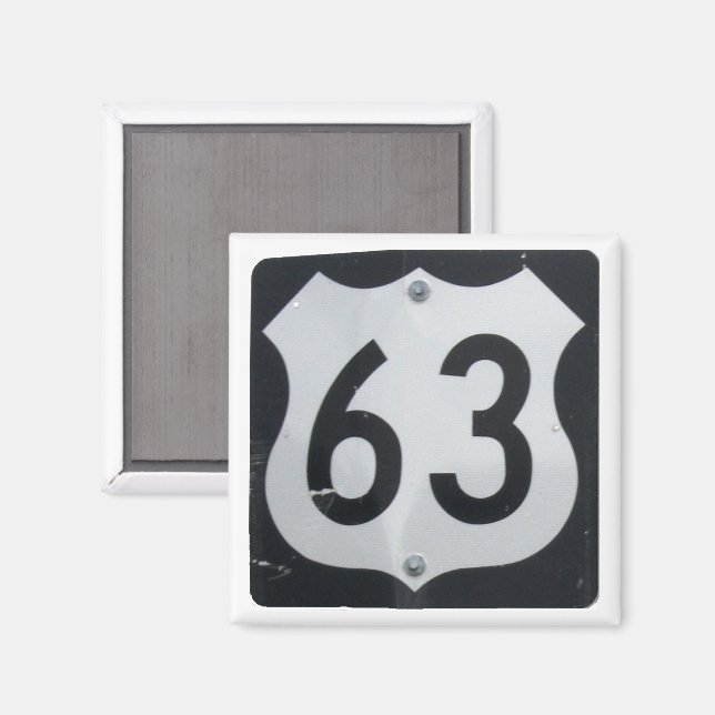 Aimant SYMBOLE ROUTIER US Route 63 (Recto/Verso)