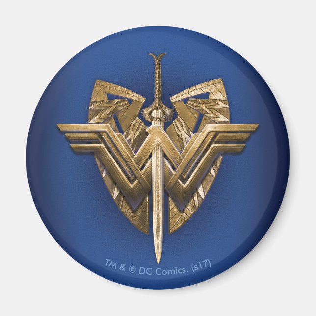 Aimant Symbole Wonder Woman avec l'épée de la justice (Devant)