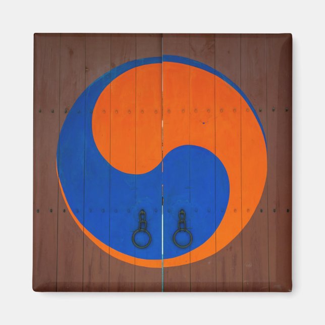 Aimant Symbole Yin et Yang, Corée du Sud (Devant)