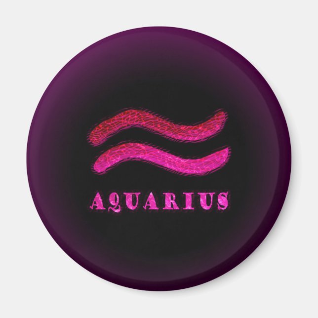 Aimant SYMBOLE Zodiaque Aquarius (Devant)