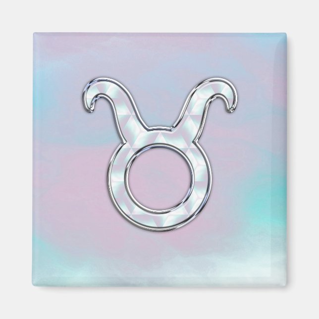 Aimant Symbole zodiaque de la mère de Pearl Taurus (Devant)