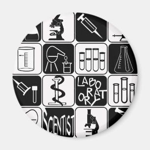AIMANT SYMBOLES ET OUTILS SCIENTIFIQUES DU LABORATOIRE