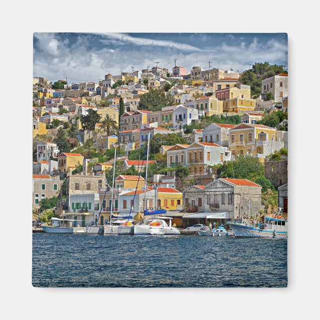 Aimant Symi, paysage urbain de Grèce (Devant)