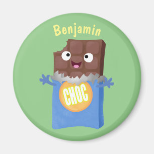 Aimant Sympa chocolat chocolat bonbon bar personnage de d