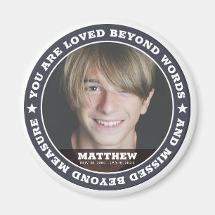 Aimant Sympathy Modern Simple Custom Photo Keepsaké