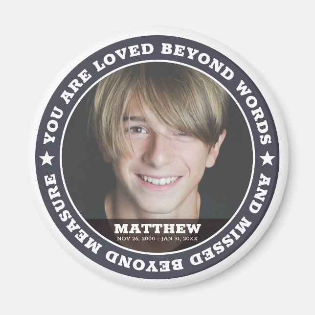 Aimant Sympathy Modern Simple Custom Photo Keepsaké (Devant)