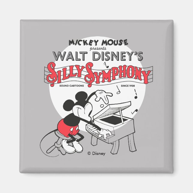 Aimant Symphonie vintage Mickey Silly (Devant)