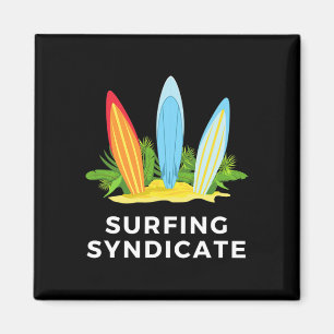 Aimant Syndicat de Surf Surfistes Planche de Surf d'Été S