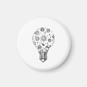 Aimant Système solaire Doodle en bulbe
