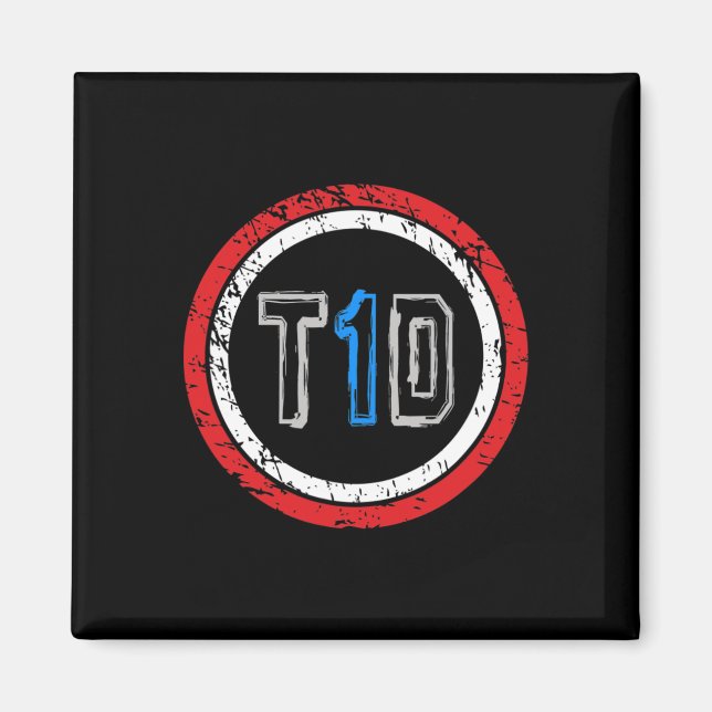 Aimant T1d Emblème Sensibilisation au diabète de type 1  (Devant)