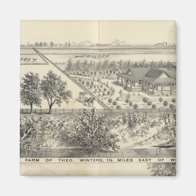 Aimant T Ferme d'hiver (Devant)