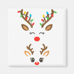 Aimant T Grossesse de Noël Renne Lumieres Xmas Nouveau Ma
