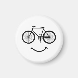 Aimant T-Shirt Bicycle et Smile Vélo Tee Shirt Noir