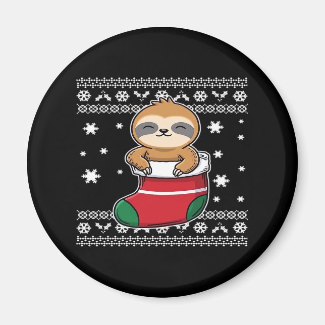 Aimant T-shirt classique de Noël Sloth (Devant)