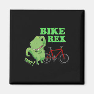 Aimant T-shirt de vélo de montagne T-rex mignon dinosaure