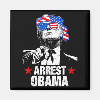Aimant T-shirt drôle Arrestation Obama 2025 Arrestation O