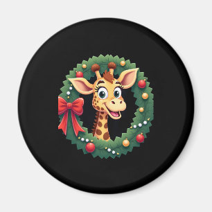 Aimant T-shirt drôle d'animal girafe visage meme festif N