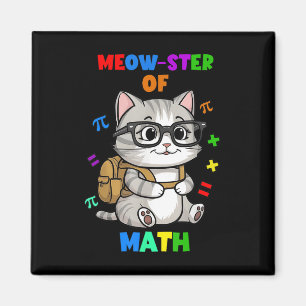 Aimant T-shirt drôle de chat de maths – Meow-ster des mat