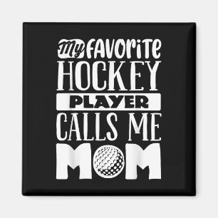 Aimant T-shirt pour maman de hockey sur gazon Femmes qui